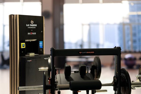 Salle de sport distributeur de boissons